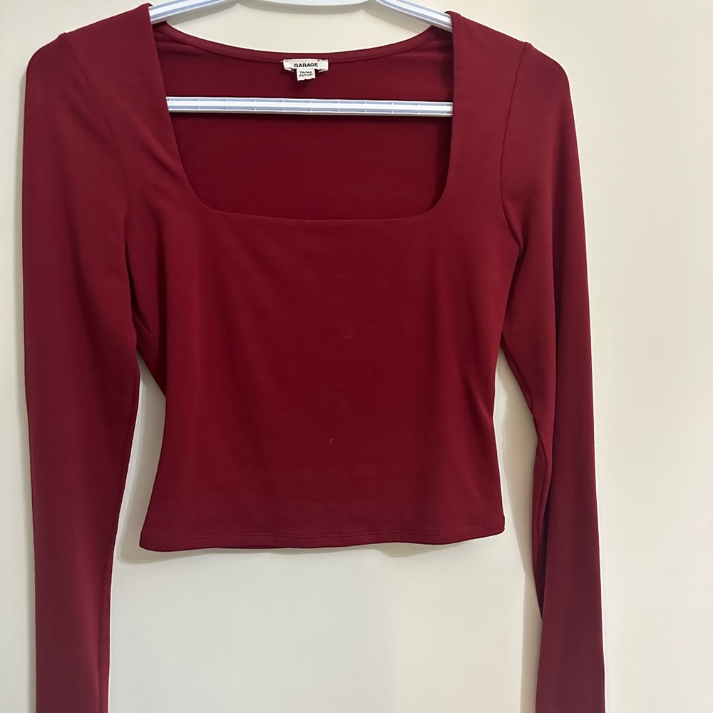Garage Red Long Sleeve Top
